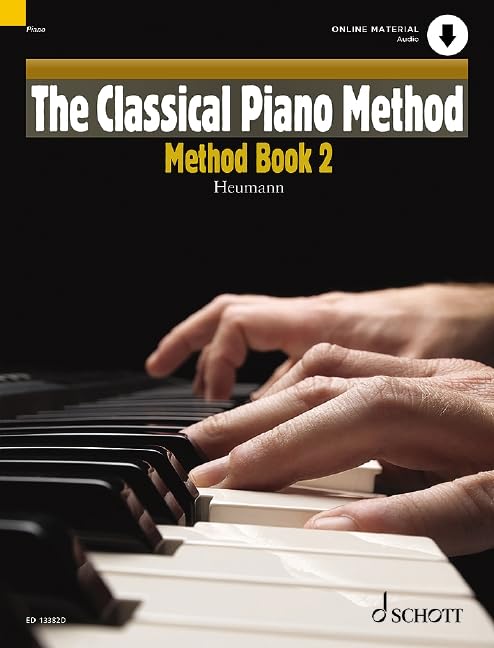 Piano method book cover with hands playing keys, titled "The Classical Piano Method.