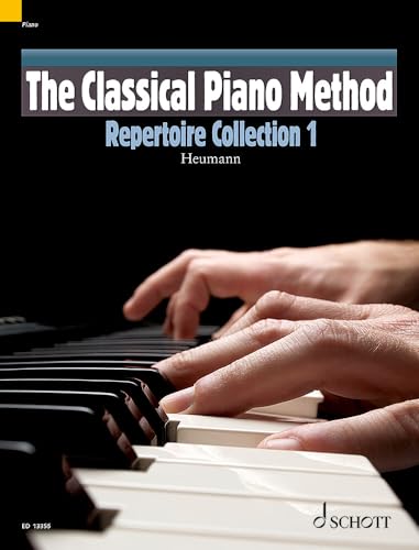 Piano music book cover with hands playing keys, titled “The Classical Piano Method.”