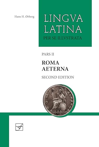 Book cover: "Roma Aeterna," a Latin textbook with a Roman coin image.
