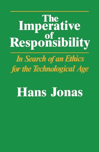 Green book cover with white text: "The Imperative of Responsibility" by Hans Jonas.