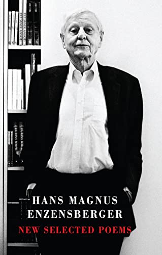 Book cover featuring a portrait of Hans Magnus Enzensberger, “New Selected Poems.”