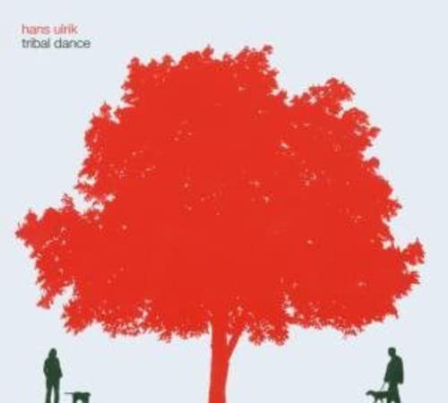 CD cover: red tree silhouette with two figures and a dog.