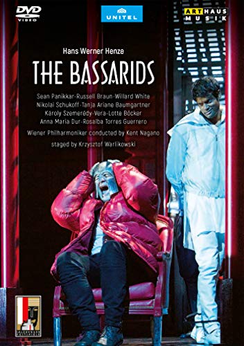 DVD cover for Hans Werner Henze’s “The Bassarids” opera, featuring performers.