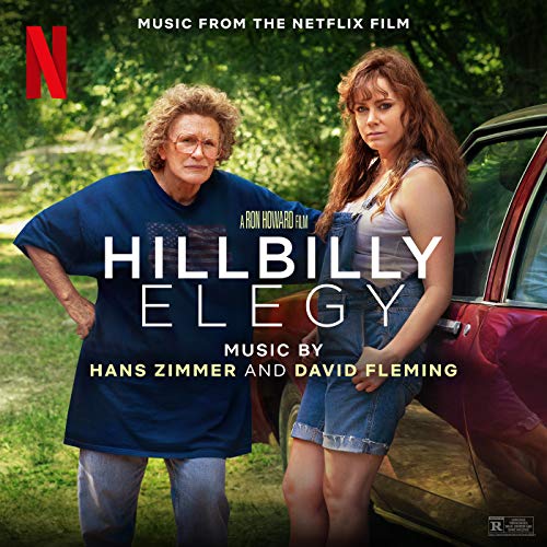 Album cover for “Hillbilly Elegy” soundtrack featuring two women and a red car.