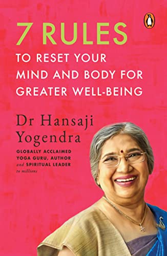 Book cover with author Dr Hansaji Yogendra’s portrait on a red background.