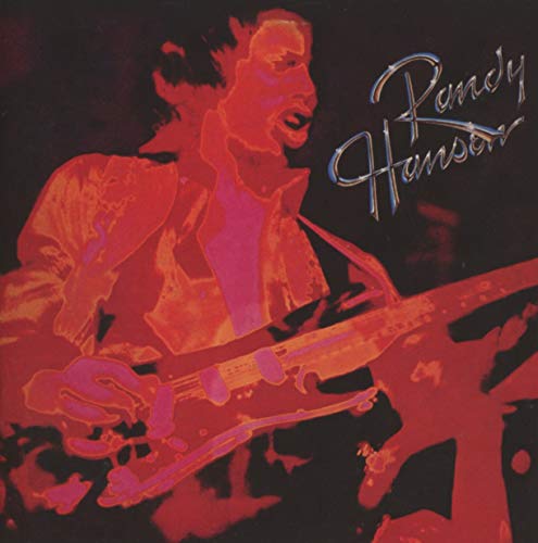 Red-toned album cover featuring guitarist Randy Hansen playing a guitar.