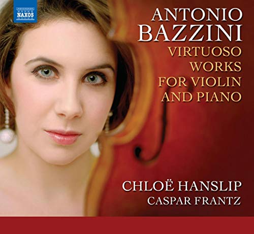 CD cover featuring a portrait of violinist Chloë Hanslip and text details.