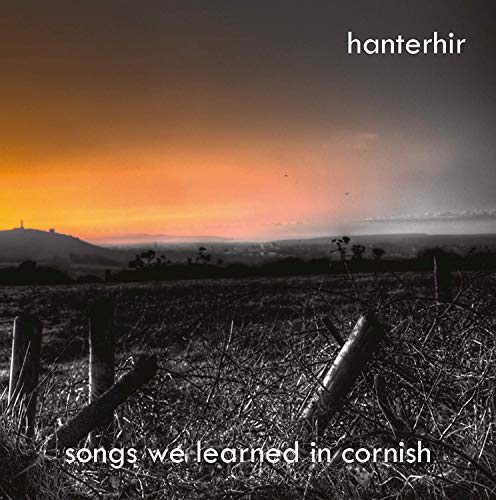 CD cover with a sunset landscape and the text “songs we learned in cornish”.
