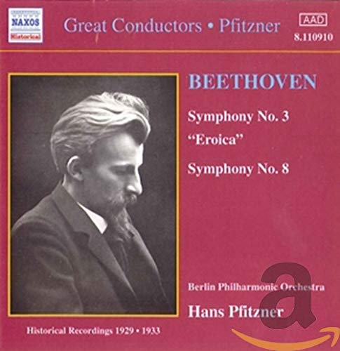 CD cover featuring portrait of conductor Hanz Pfitzner and text “Beethoven.”