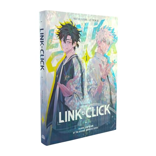 Hardcover manga “Link Click Vol. 1” featuring two young men.