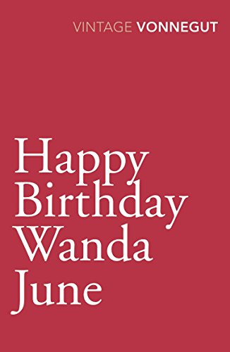 Red book cover with white text reading "Happy Birthday, Wanda June.
