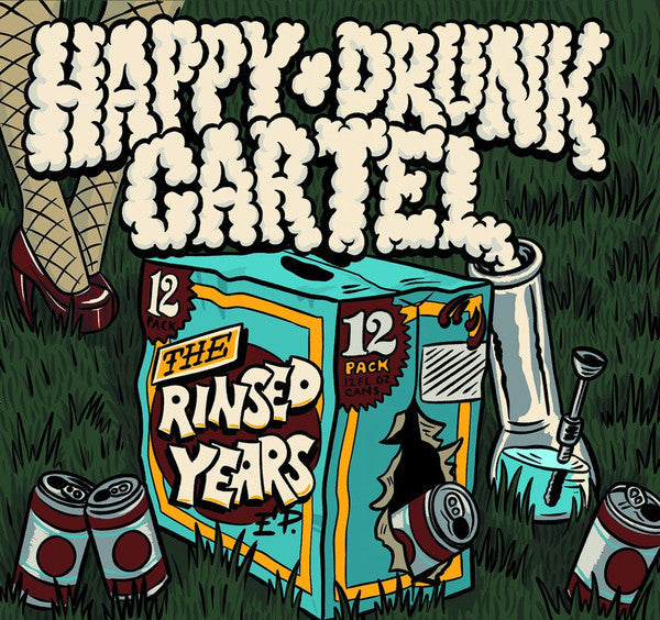 CD cover art: cartoon illustration of drinks, legs, and a pipe.