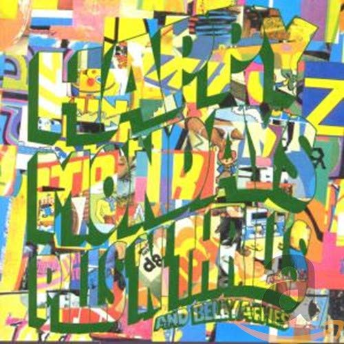 Album cover for Happy Mondays’ “Pills ‘N’ Thrills And Bellyaches”, colorful collage.