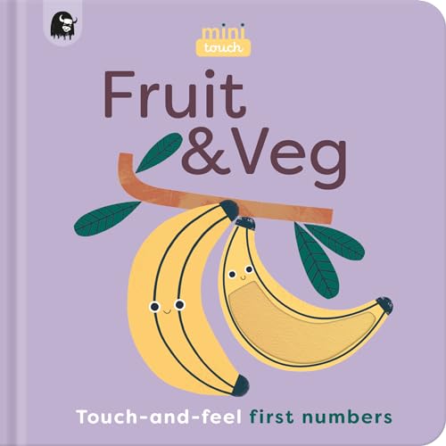 Board book cover with cartoon bananas and text: "Fruit & Veg".