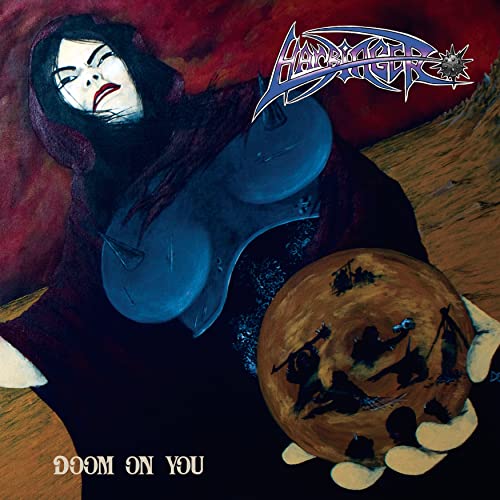 Dark album cover featuring a hooded figure and a painted, desolate landscape.