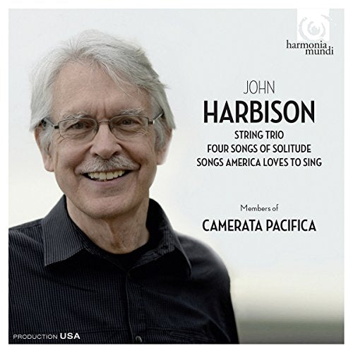 CD cover featuring portrait of composer John Harbison with text details.