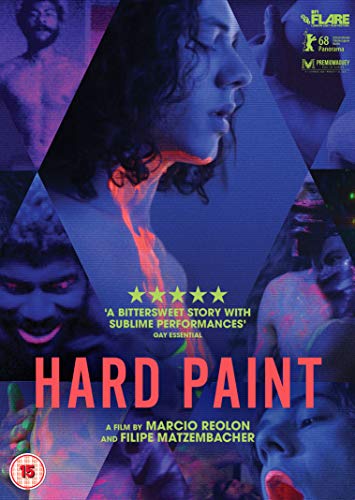 “Hard Paint” DVD cover featuring close-ups of people in blue and pink lighting.