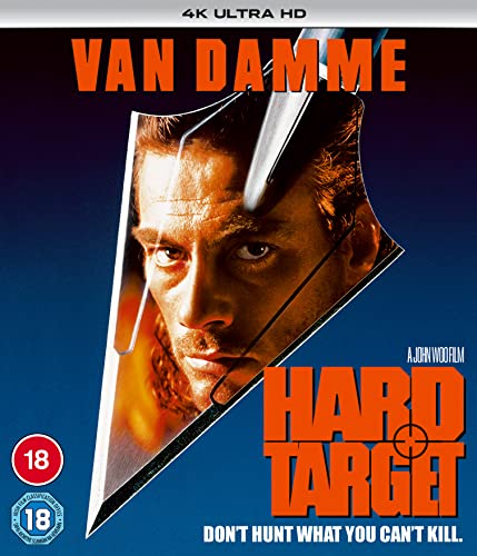 Blu-ray cover art featuring Jean-Claude Van Damme inside a large knife blade graphic.