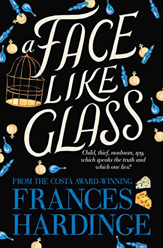 Book cover with title, author name, a birdcage, and scattered small glass bottles.
