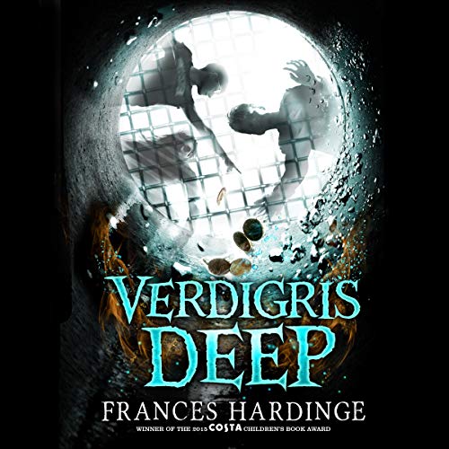 Book cover: figures falling through a grid, dark and watery textures.