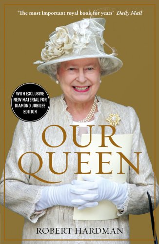 Book cover featuring Queen Elizabeth II in a hat and pearls.