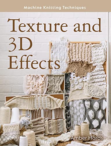 Book cover showing various textured machine-knitted fabric samples and yarn spools.