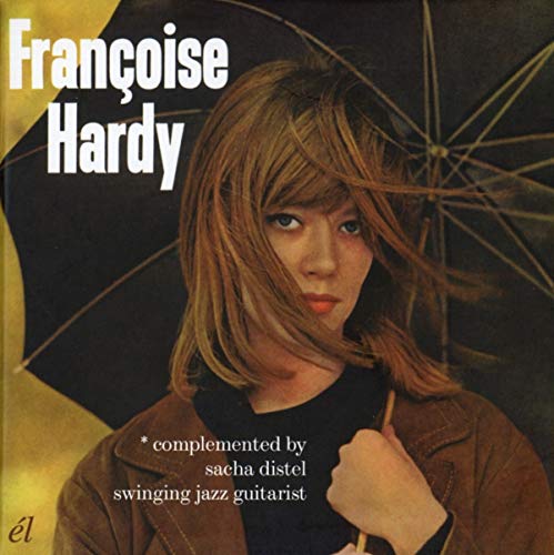 "Album cover featuring a woman holding a black umbrella, with text overlay."