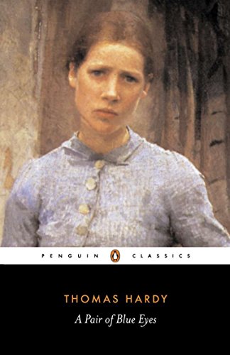 Book cover of A Pair of Blue Eyes featuring a painting of a young woman.