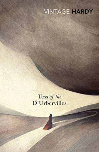 Book cover for “Tess of the D’Urbervilles” with a lone figure in a field.