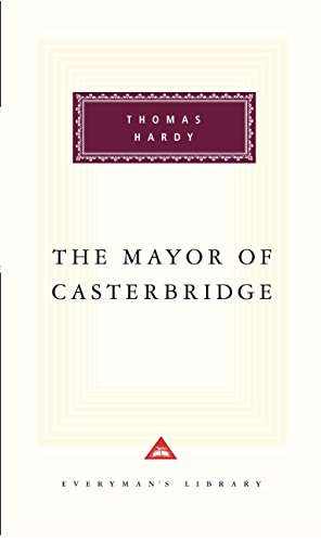 Book cover for "The Mayor of Casterbridge" by Thomas Hardy, cream and maroon.