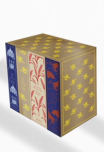 Boxed set of four Thomas Hardy novels with patterned spines.