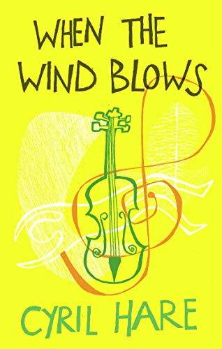 Yellow book cover with green violin and swirling red and white musical notes.