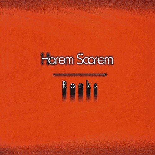Harem Scarem "Rocks" CD cover: orange background with white and black text.