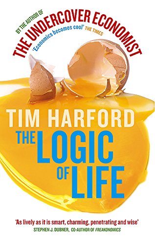 Book cover: yellow yolk splash, cracked eggshells, title “The Logic of Life”.