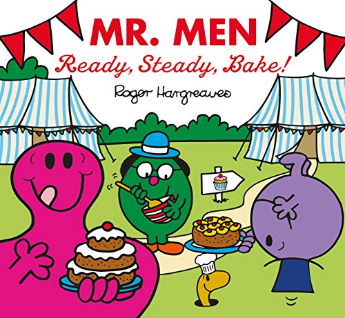 Mr. Men characters baking cakes in a colorful, illustrated scene.