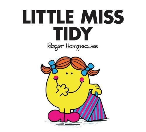 Yellow Little Miss Tidy character with shopping bag, Roger Hargreaves book cover.