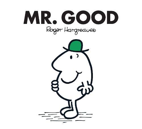 White Mr. Men character with a green hat giving a thumbs up.
