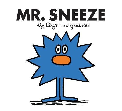 Blue, spiky Mr. Men character with a surprised expression.