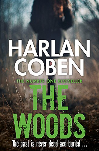 Book cover featuring a person walking through woods with bold text Harlan Coben.