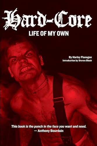 Book cover: intense portrait of a tattooed man with red lighting.