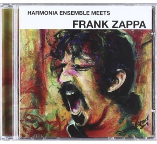 CD case featuring a colorful, expressive portrait of Frank Zappa.