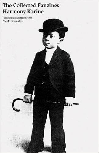 Black and white cover of “The Collected Fanzines” featuring a boy in a suit.