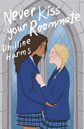 Book cover: two young women in school uniforms facing each other.