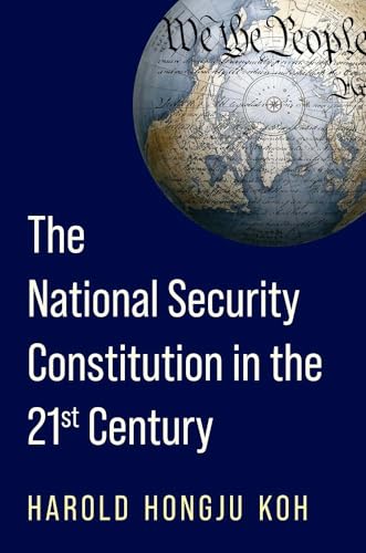 Book cover with a globe overlaid with the US Constitution text on blue background.
