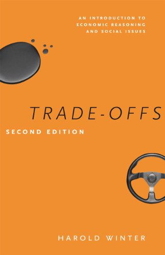 Orange book cover with "Trade-offs" title, steering wheel, and pebble illustration.