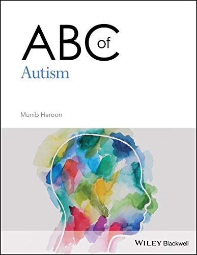 Book cover: "ABC of Autism" with watercolor brain illustration.