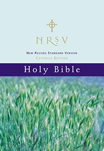 Cover of the Catholic Edition Holy Bible, NRSV, with a field background.