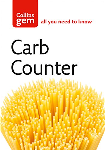 Book cover for Carb Counter by Collins Gem featuring a bunch of dry spaghetti.