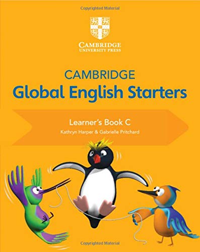 Cambridge Global English Starters Learner's Book C cover with illustrations of three colorful birds.