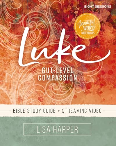Book cover for Luke study guide with floral design and title.